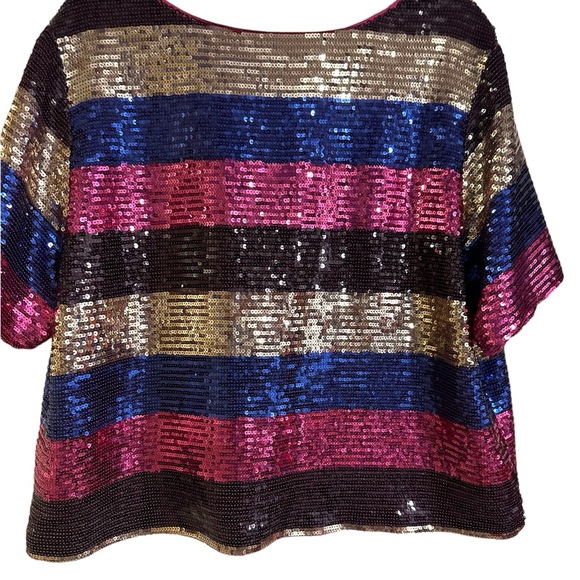 NWT Sequined Multi top , Size 3X - Picture 2 of 2